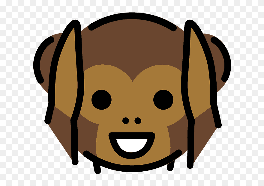 Hear No Evil Monkey Emoji Clipart - Portable Network Graphics - Png Download
