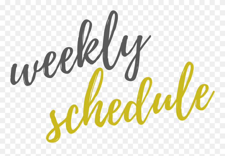 Weekly Schedule In Calligraphy Clipart