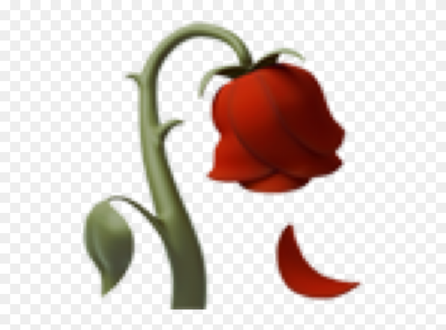 Transparent Bell Emoji Png - Rose Emoji Clipart
