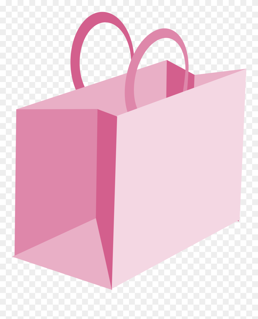 Pink Shopping Bag Png Clipart