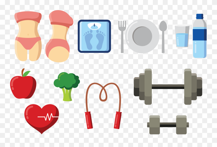 Slimming Icons Vector - Emagrecer Desenho Png Clipart