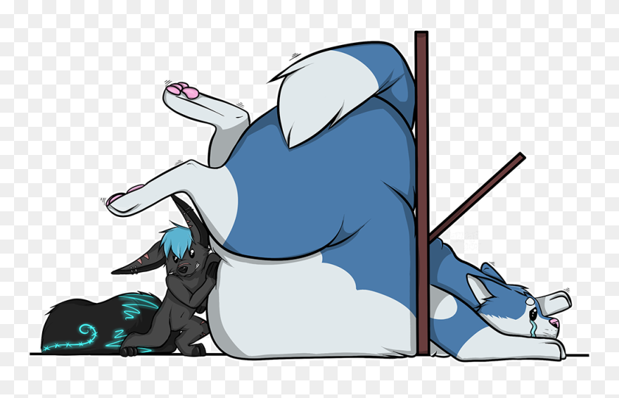 Fatty Is Stuck - Fat Art Stuck Clipart