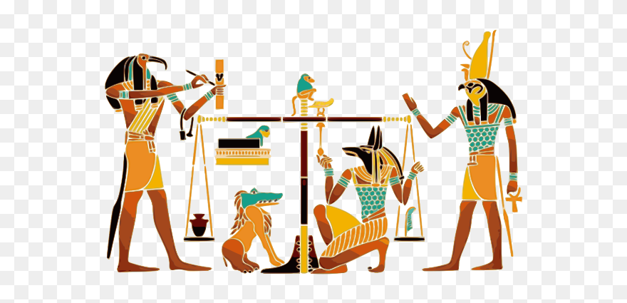 Colorful Ancient Egyptian Painting - Announcement Of Death Of Mummy Clipart