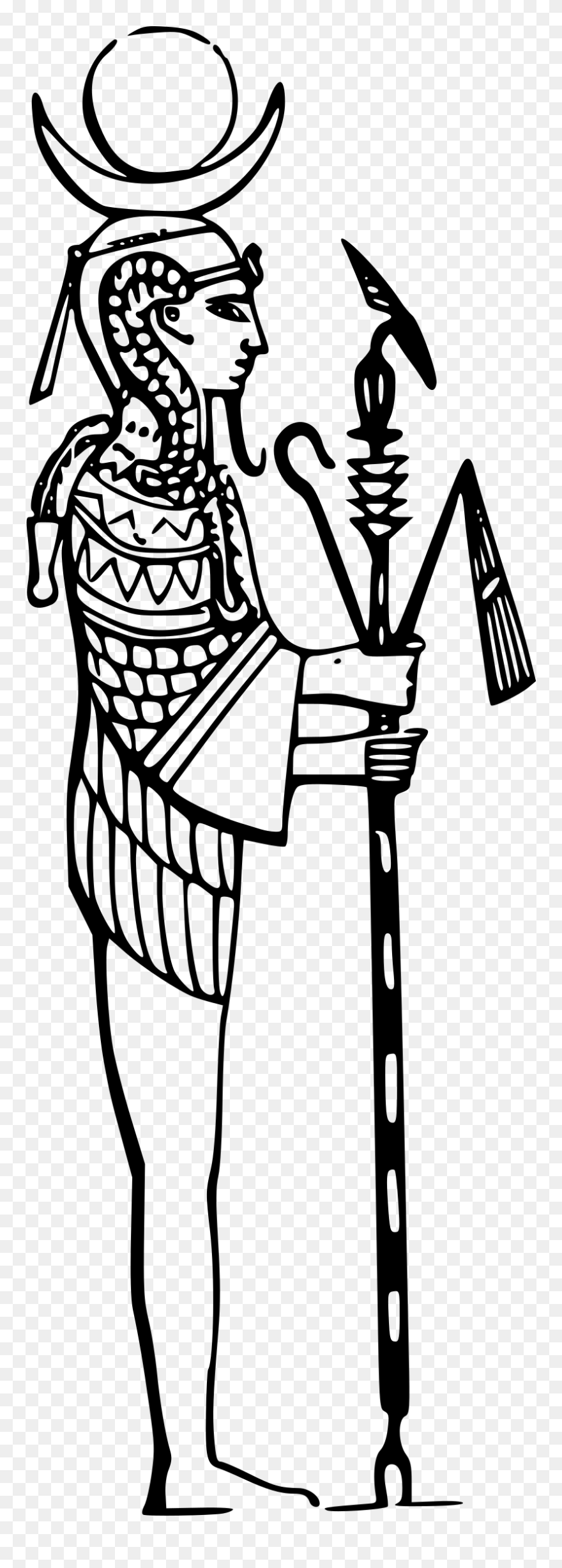 Clipart - Ancient Egypt Statue Standing - Png Download