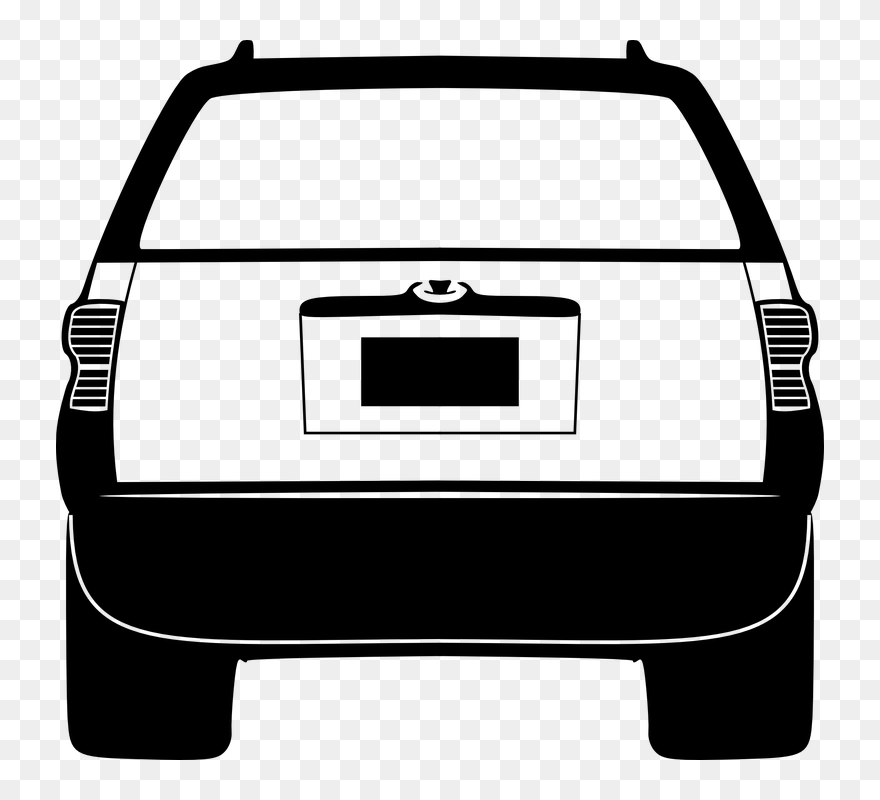 Tailgating Car Clipart Transparent Background - Car Back Silhouette Png