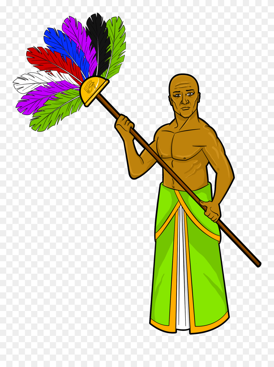 Man Clipart Ancient Egyptian - Fan Bearer - Png Download