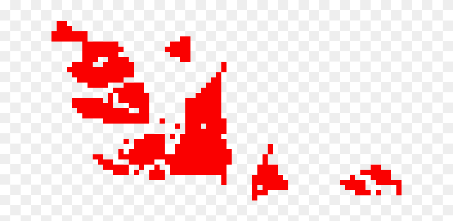 Pixel Art Red Sprite Splatter Film - 8 Bit Blood Splatter Clipart