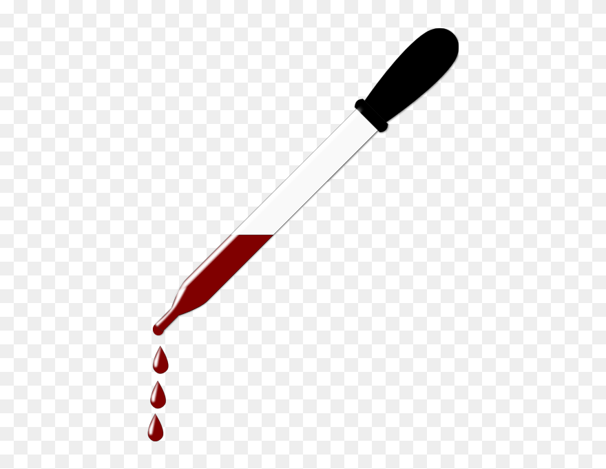 Dropper With Blood - Medicine Dropper Clip Art - Png Download