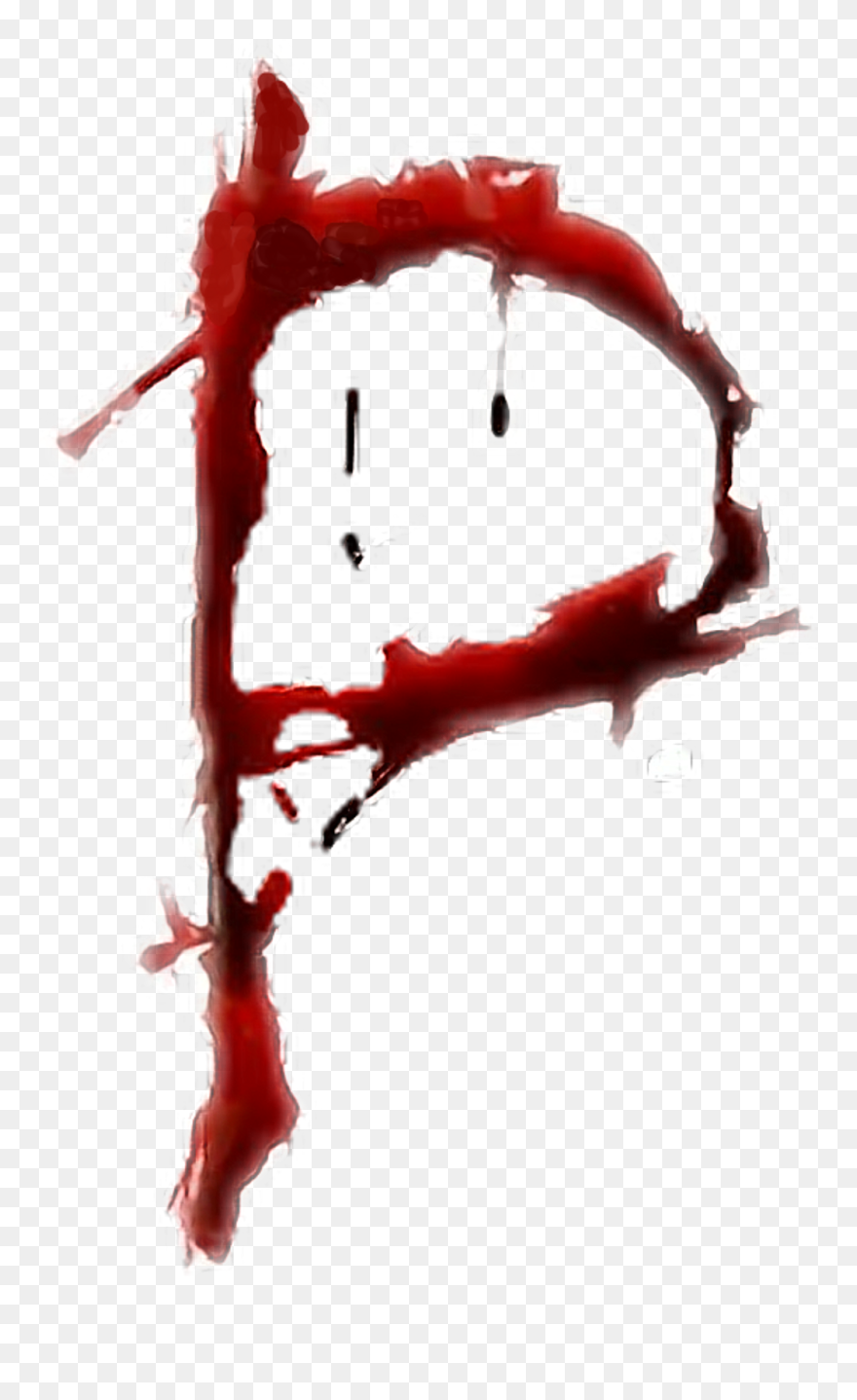 Blood Hand Png - P Written On Hand With Blood Clipart