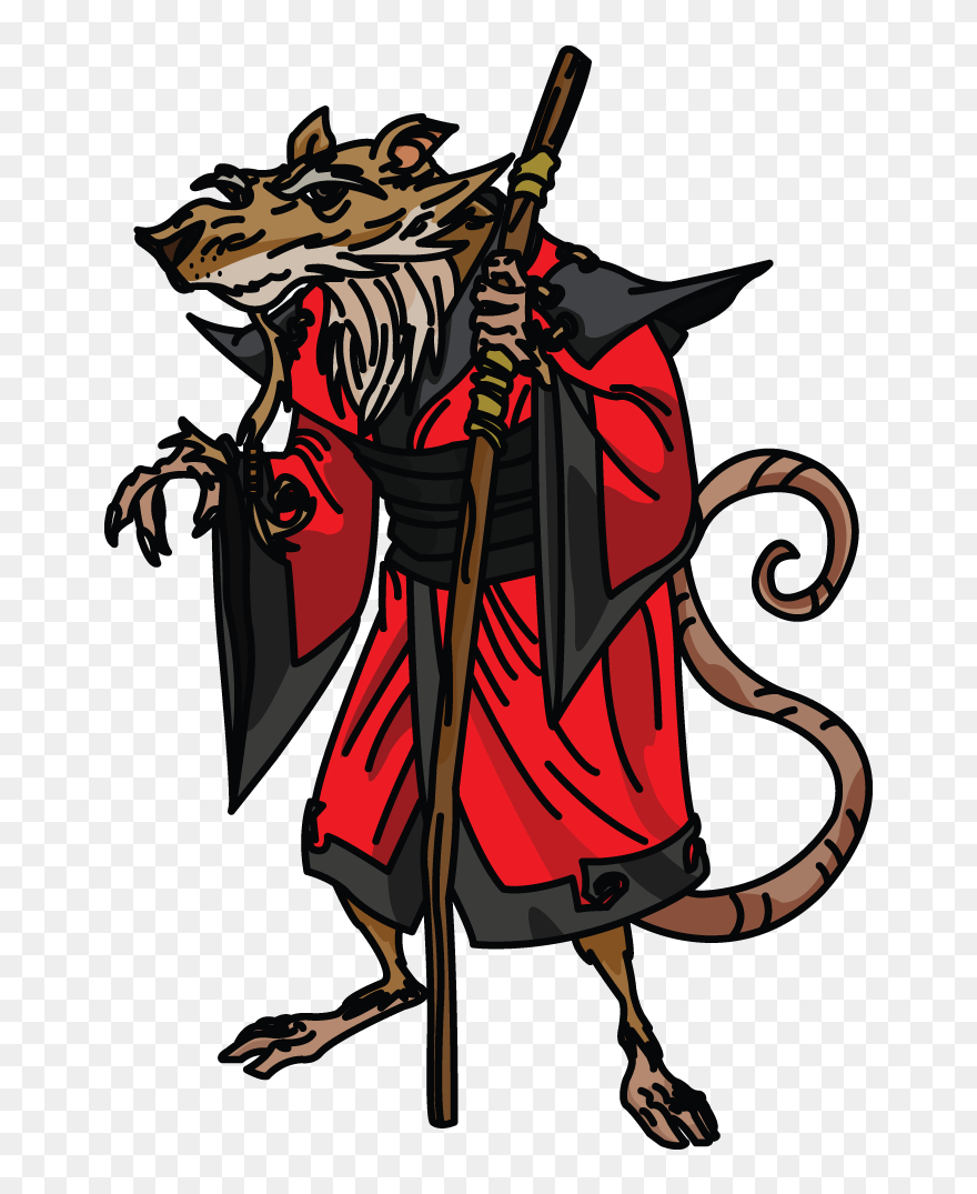 Splinter Ninja Turtles Tmnt - Teenage Mutant Ninja Turtles Drawing Splinter Clipart