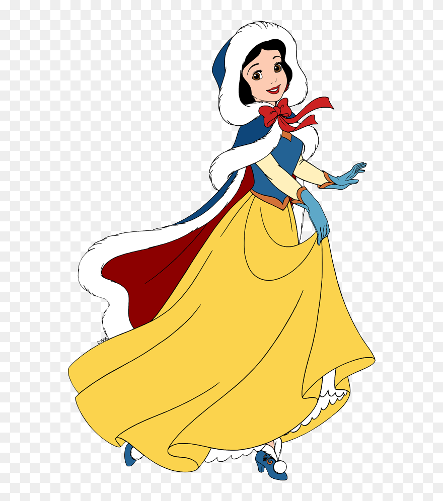 Disney Princess Snow White Winter Dres Clipart