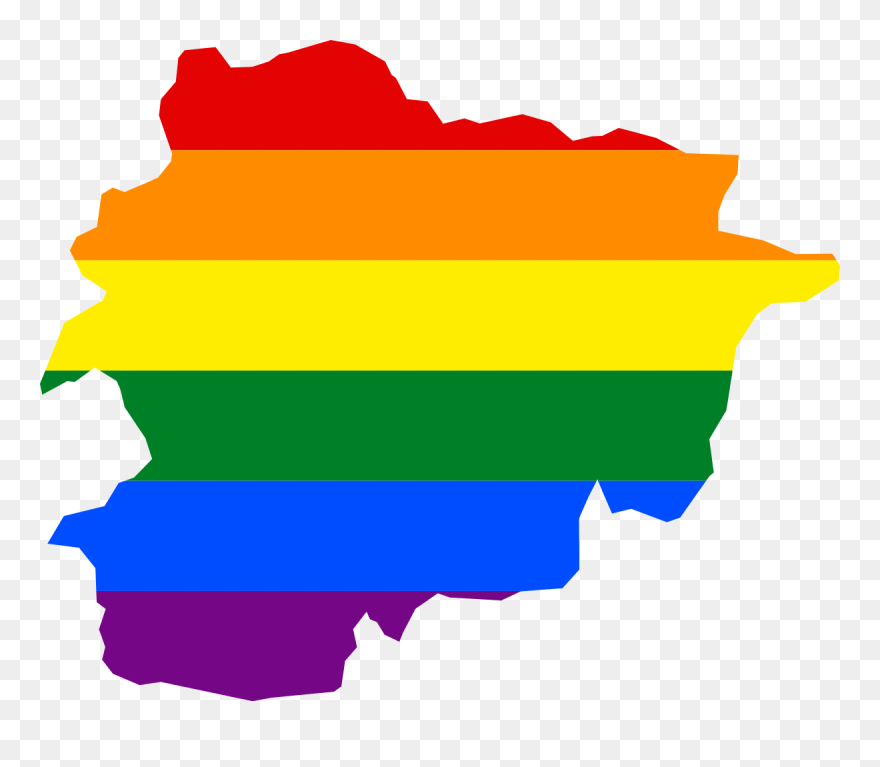 Flag Map Of Andorra Clipart