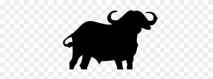African Buffalo Silhouette Clipart