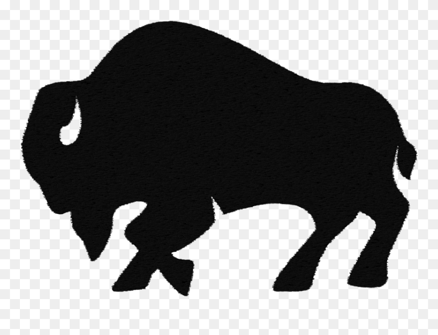 Black Stamp Buffalo Clipart