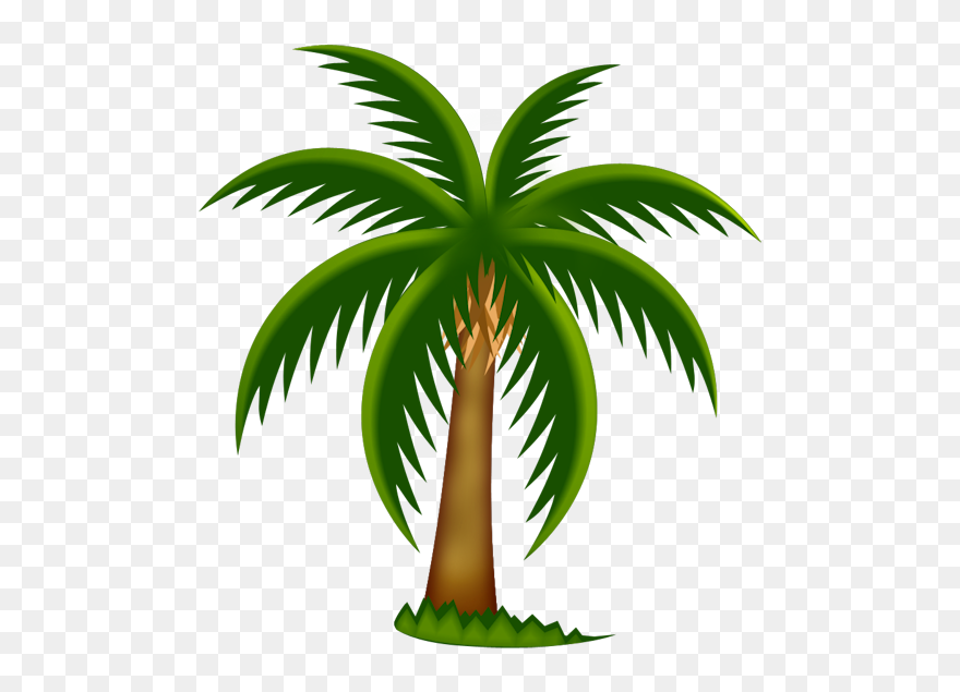 Date Palm Tree Clipart Vector Freeuse Palm Tree Clip - Date Palm Tree Clipart - Png Download