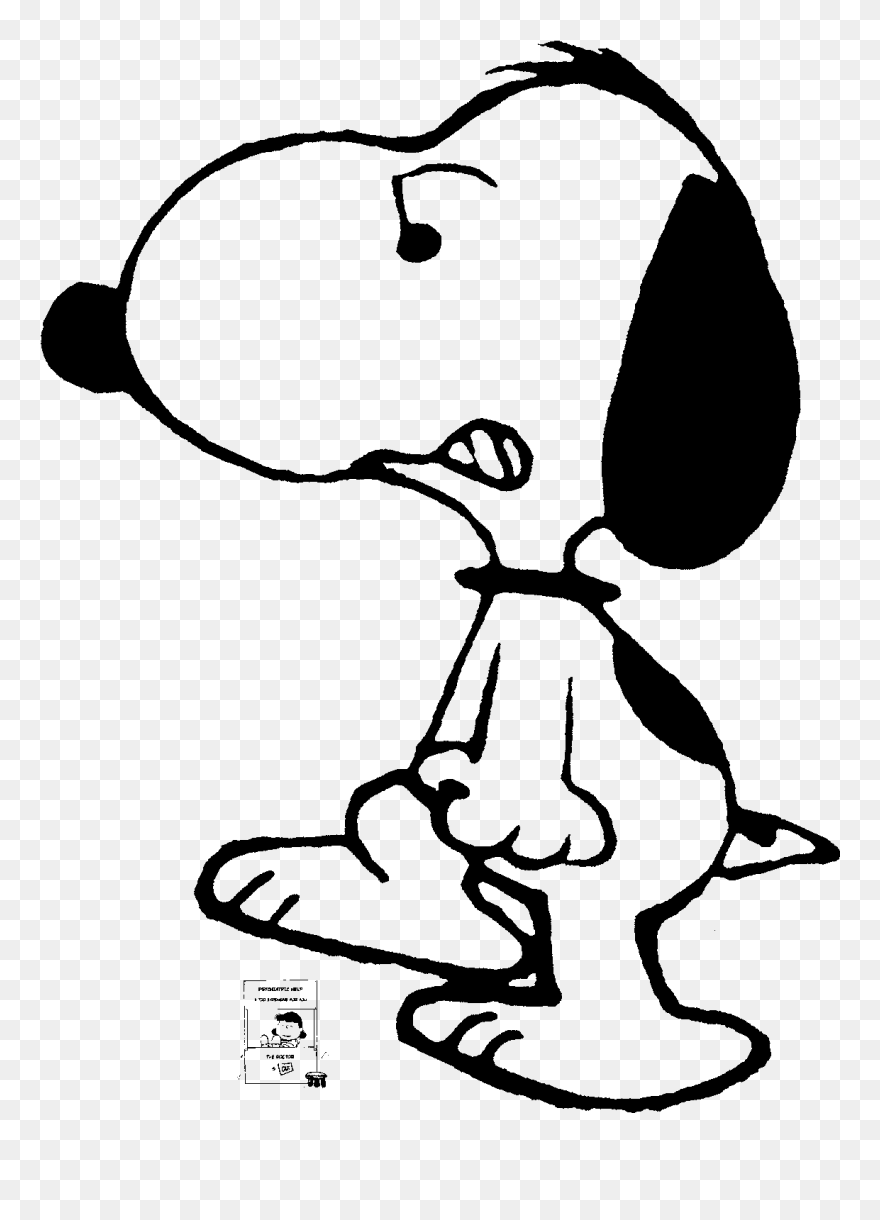 Kid Catching Snowflake On Tongue Clipart Black And - Snoopy Desenho Png Transparent Png