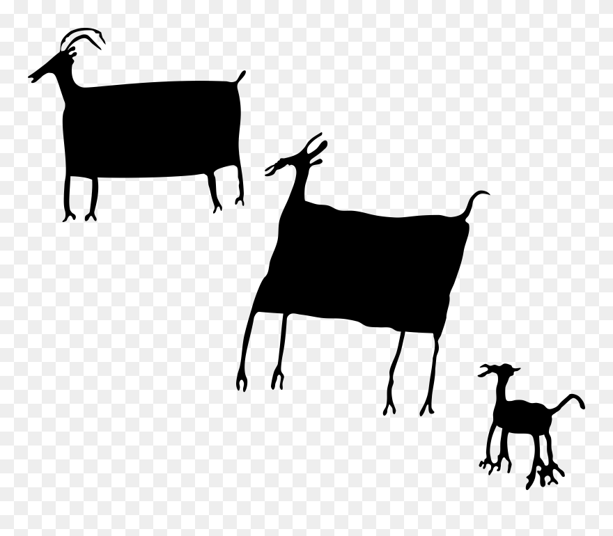 Cave Art Clipart - Cave Animal Art Clip Art - Png Download