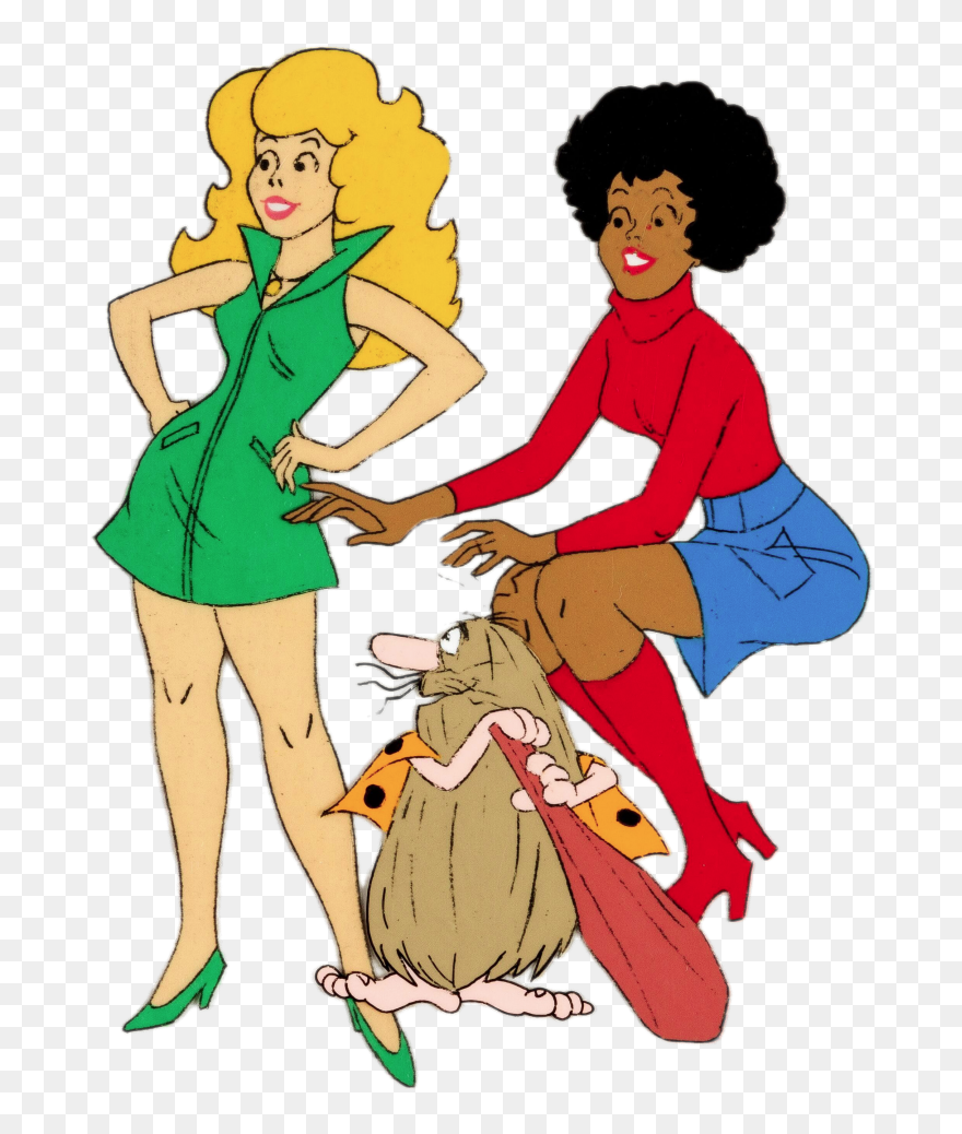 Captain Caveman Taffy And Dee Dee - Cartoon Clipart