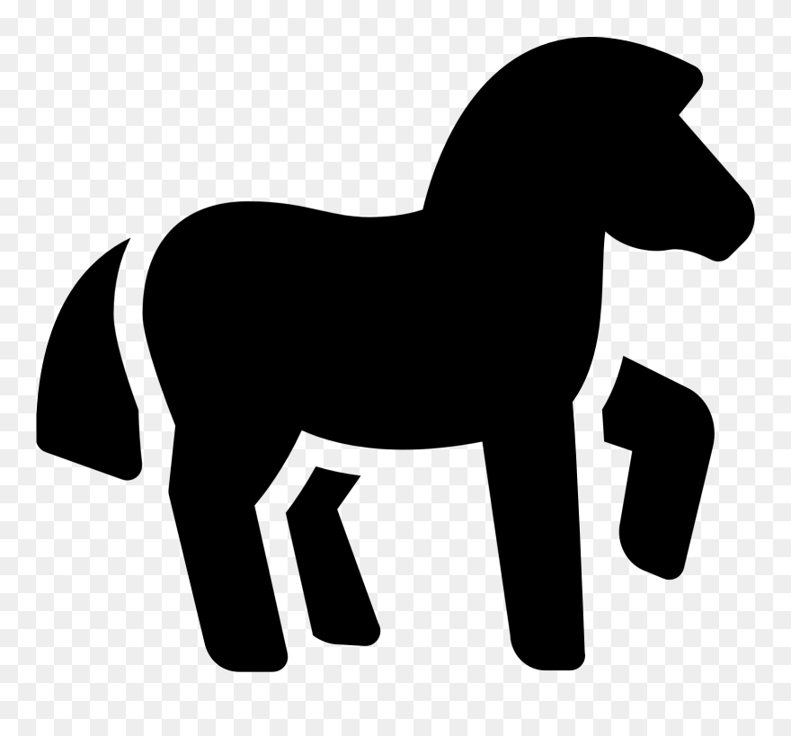 Horse Racing Clipart Animal Tail - Silhouette Black And White Dog Clipart - Png Download