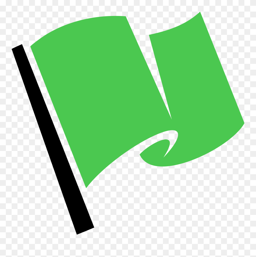 Flag Clipart Green - Red Flag Clipart Png Transparent Png