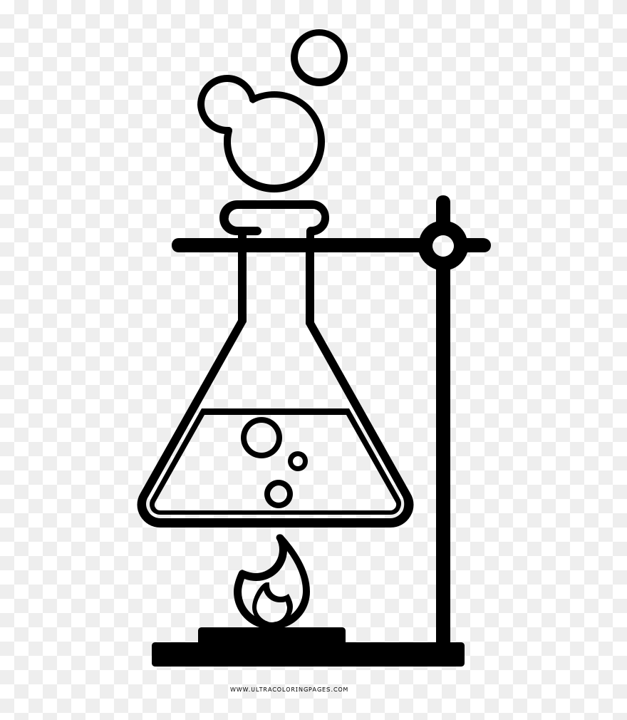 Physics Clipart Coloring Page - Bunsen Burner Coloring Page - Png Download