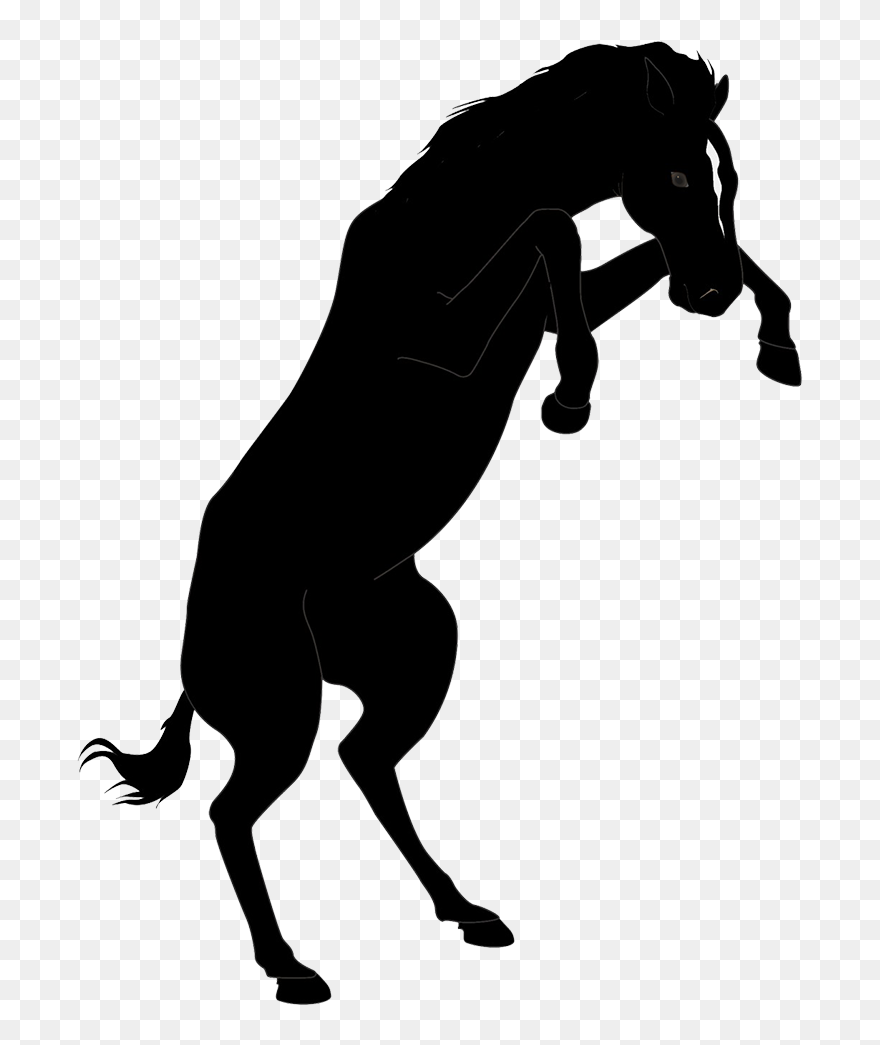 Horse Silhouette - Mustang Sports Clipart