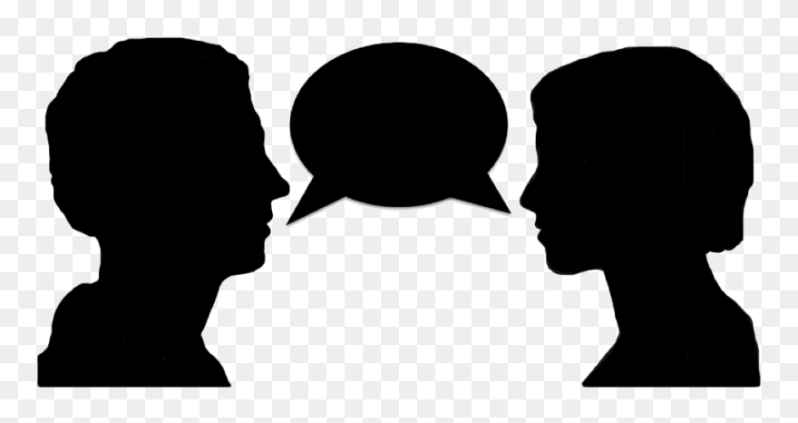 He Said She Said Clipart Picture Freeuse He Said, She - Two People Talking Silhouette - Png Download