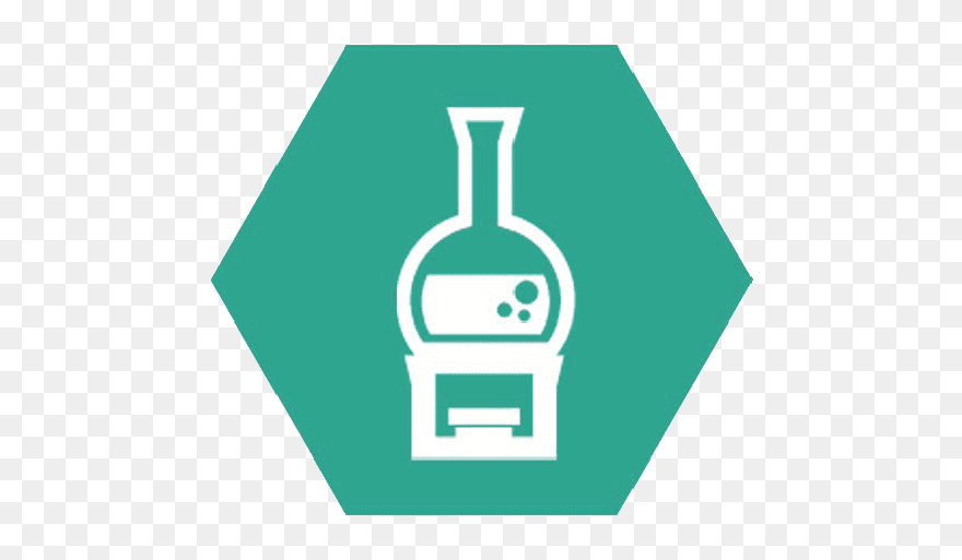 Bunsen Burner With Flask - Illustration Clipart