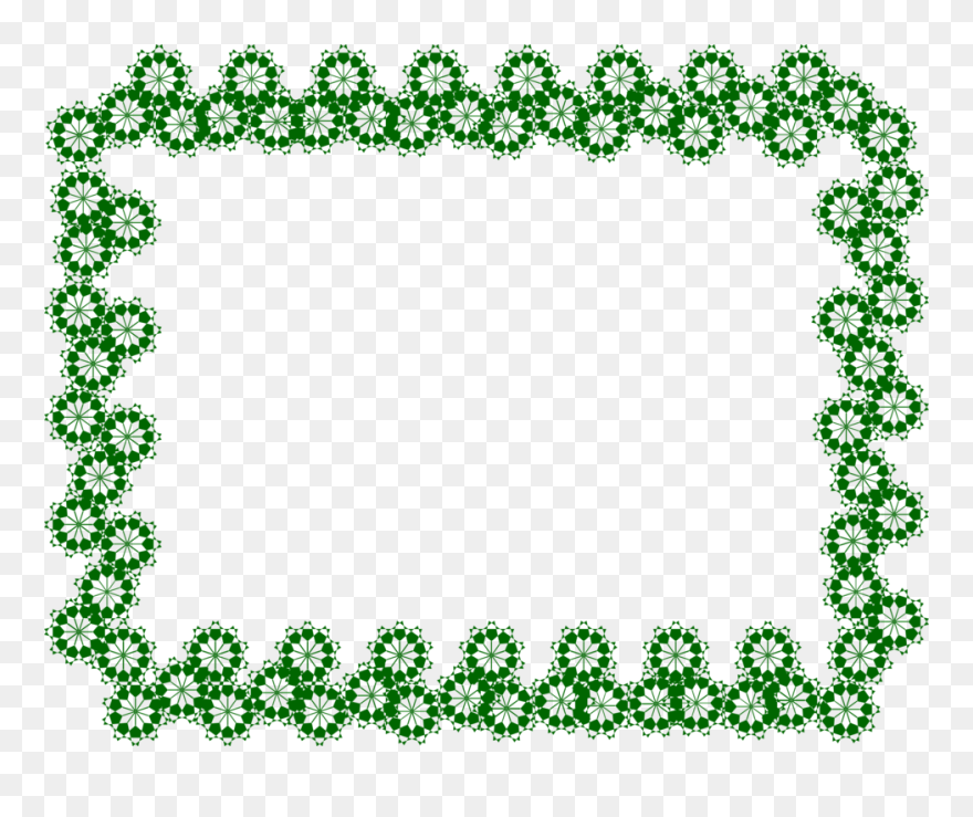 Green Border Frame Transparent Png - Green Borders Clipart