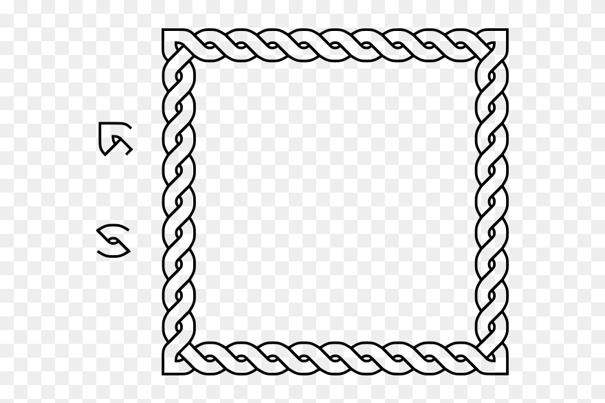 2 Plait Border Square - Celtic Knot Square Frame Clipart