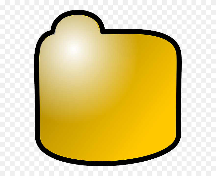 Computer, Icon, Folder, Closed, Gold, Theme - Icon Clipart