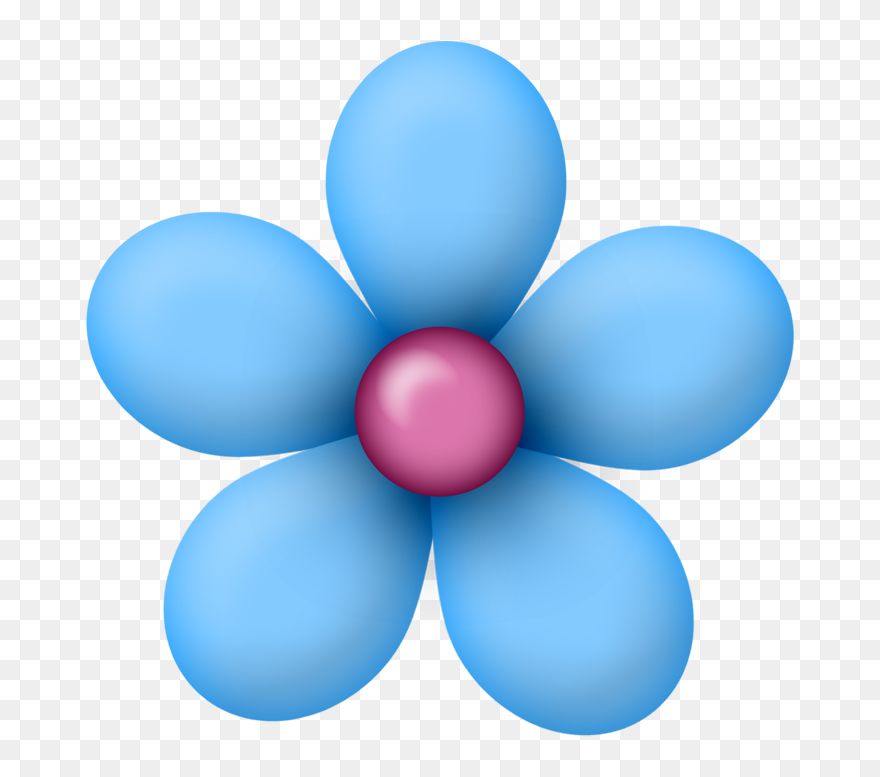 Flores Dibujo Png Azul Clipart