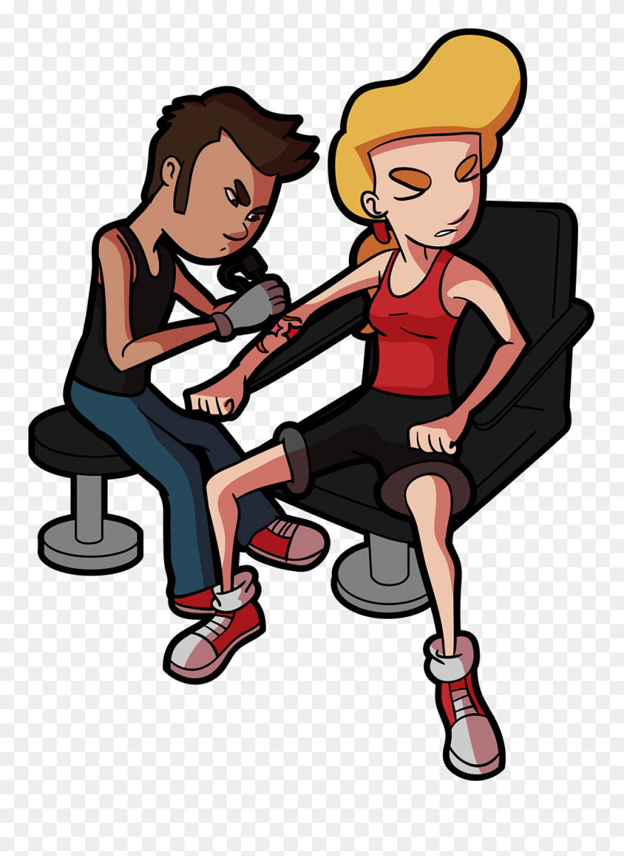 Get A Tattoo Cartoon Clipart