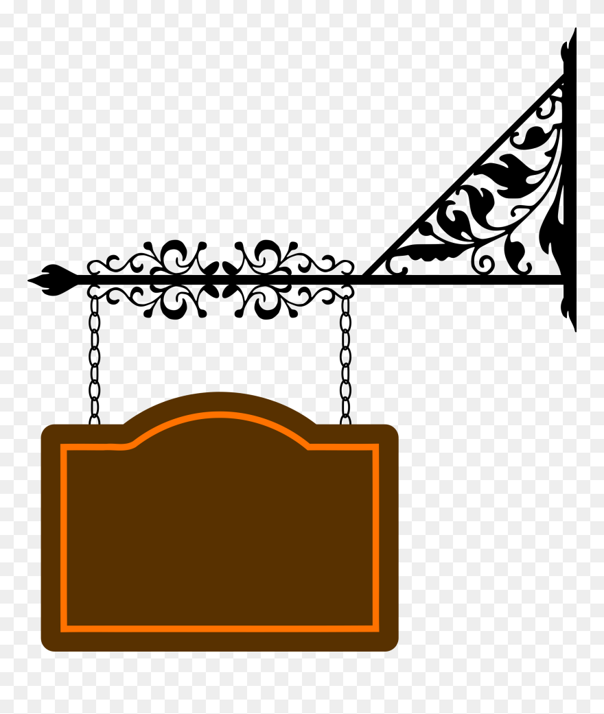 Sign 3 Clip Arts - Hanging Sign Post Clipart - Png Download