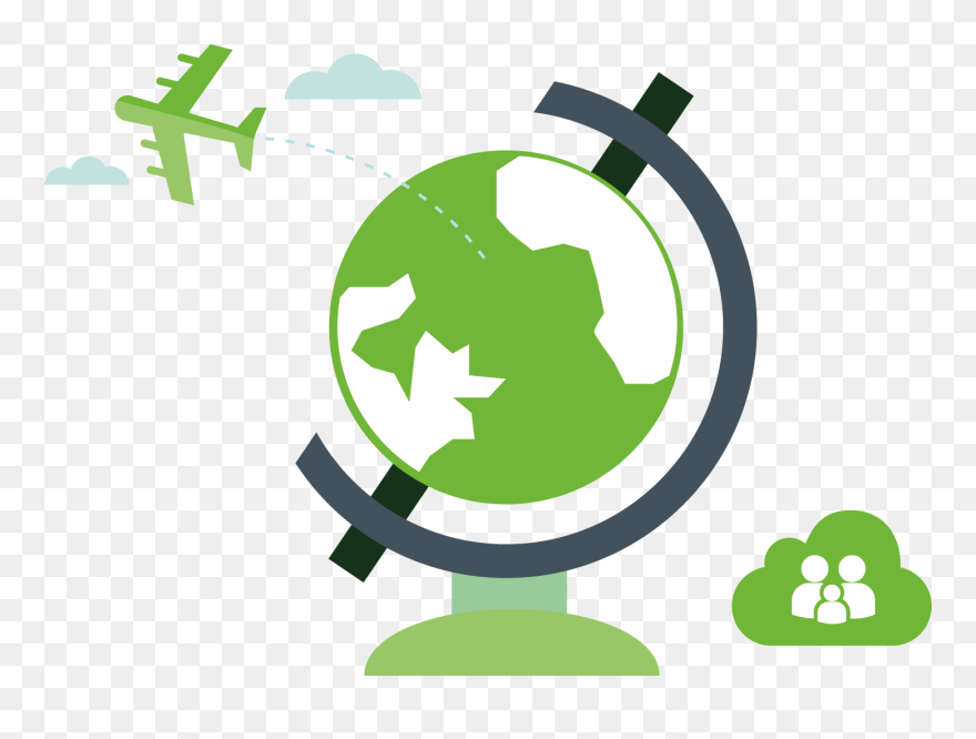 لوجو كرة ارضية ذهبية Clipart