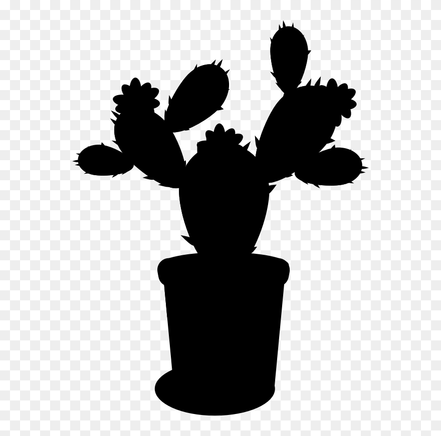 Tree Clip Art Silhouette Finger Headgear - Silhouette Png Cactus Transparent Png
