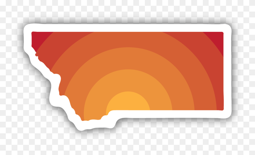 Montana Sunrise Sticker Clipart