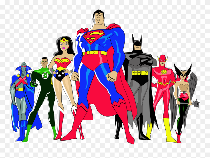 Justice League Retro Clipart - Justice League Clipart - Png Download