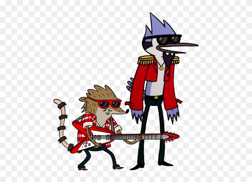 Regular Show Wiki - Mordecai And Rigby Rockstar Clipart
