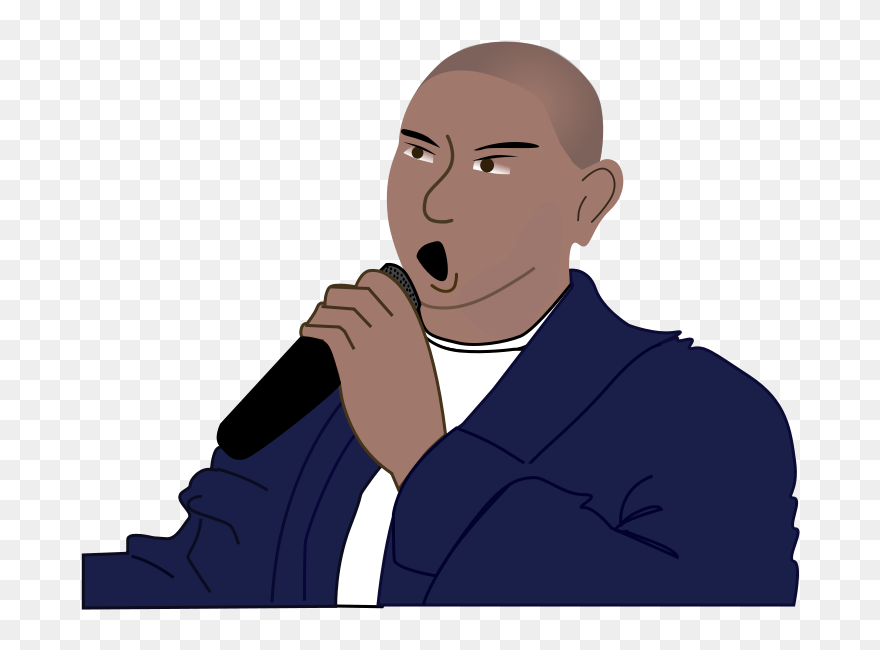 Free Clipart - Animated Images Of Male Bald Singer - Png Download