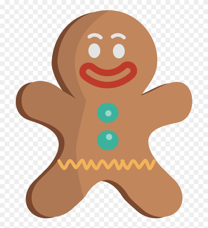Gingerbread Man Png Hd - Gingerbread Man Clipart Png Transparent Png