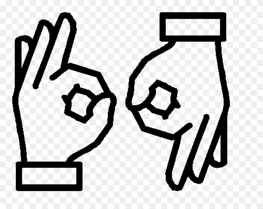 Ok Hand Outline Clipart