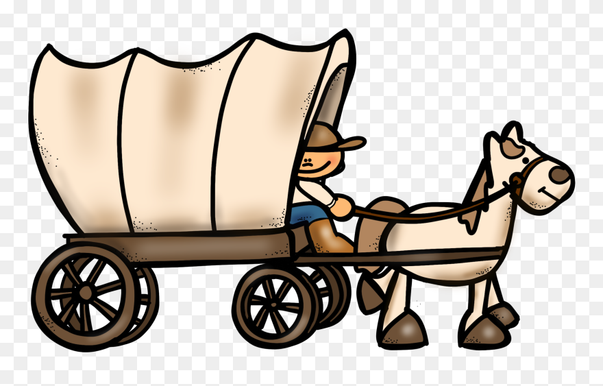Wagon Clipart Westward Movement, Wagon Westward Movement - Horse And Wagon Clipart - Png Download