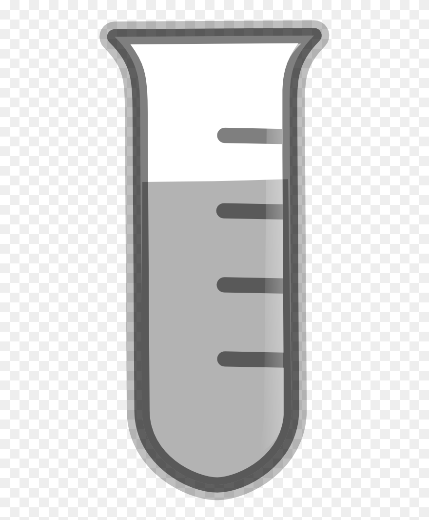 Lab Icon Test Tube 2 Black White Line Art Coloring - Black And White Tube Clipart