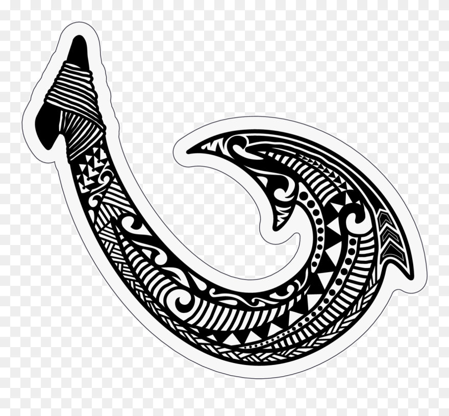 Transparent Fish Hook Clipart - Hawaiian Tribal Fish Hook - Png Download