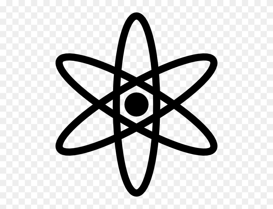 Free Atom Clipart Black And White, Download Free Clip - Clip Art Atom Transparent Background - Png Download