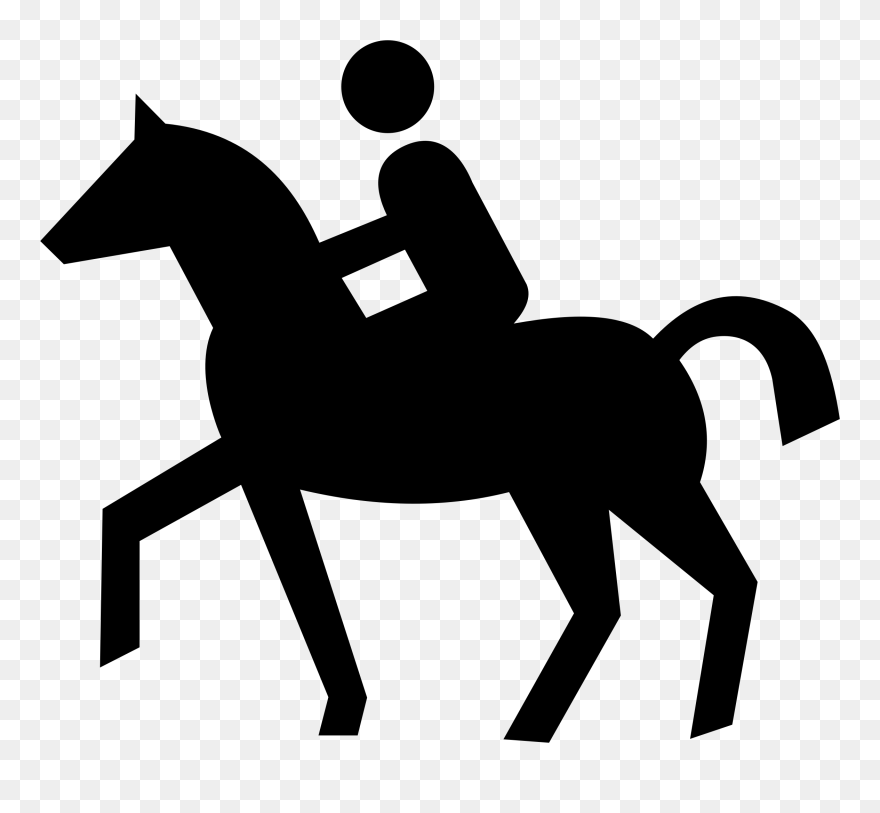 Horse Equestrian Computer Icons Collection Rearing - Man Riding Horse Clip Art - Png Download