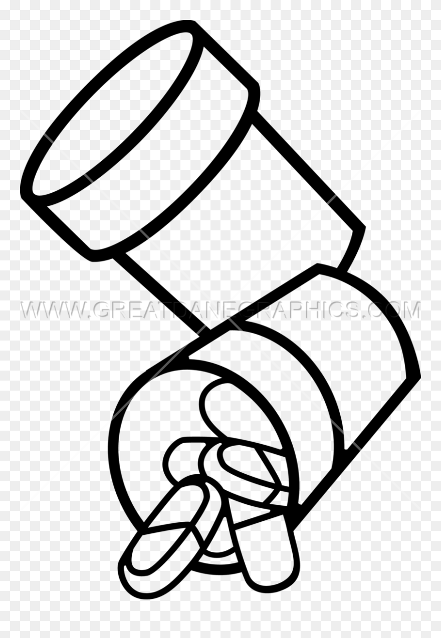Prescription Drugs Production Ready Artwork For T Shirt - Easy Drawings Of Drugs Clipart