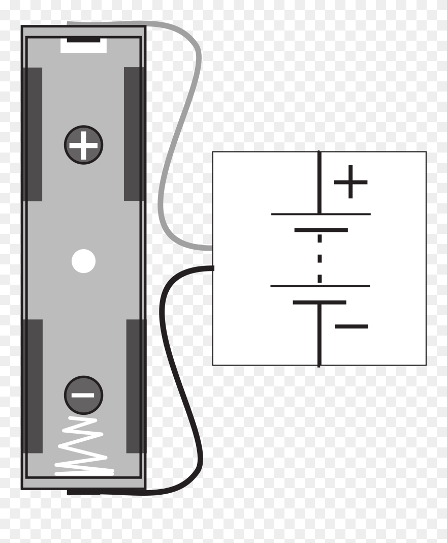 Battery Holder Schematic Symbol Clipart