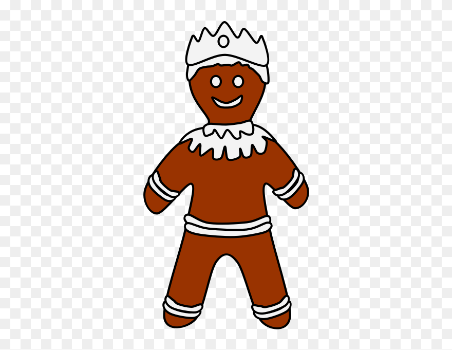 Gingerbread Cookie In Male Shape - Gingerbread King Clipart